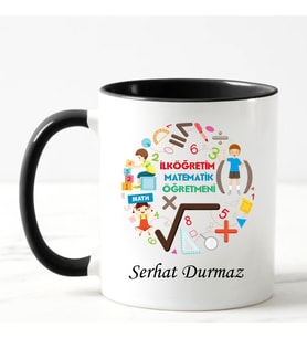 İlköğretim Matematik Öğretmeni Kupa Bardağı Siyah
