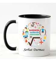 İlköğretim Matematik Öğretmeni Kupa Bardağı Siyah