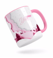 BK Gift Kişiye Özel Yılbaşı Mutlu Yıllar Pembe Kupa Bardak-26