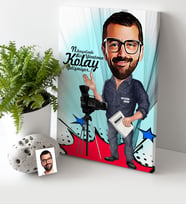 BK Gift Kişiye Özel Bay Yönetmen Karikatür Kanvas Tablo 30x50cm 1