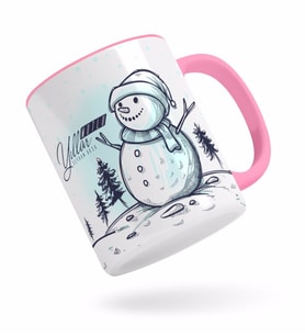 BK Gift Kişiye Özel Yılbaşı Mutlu Yıllar Pembe Kupa Bardak-18