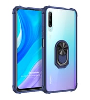 Microsonic Huawei P Smart Pro Kılıf Grande Clear Ring Holder Lacivert