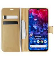 Microsonic General Mobile GM 20 Pro Kılıf Delux Leather Wallet Gold
