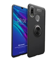 Microsonic Huawei Y6 2019 Kılıf Kickstand Ring Holder Siyah