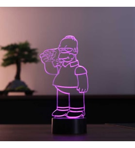 Homer Simpson Tasarımı Lamba (Çok Renkli)