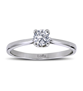 Lova E Renk 0,27 Karat Pırlanta Tektaş Yüzük - 1010045