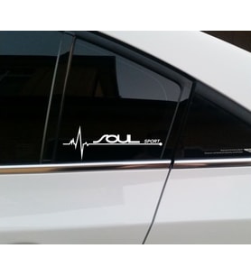 Kia Soul Yan Cam Sticker Oto Kapı Çıkartma 20cmx7cm