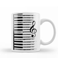Piyano Müzik  Notaları Kupa Bardak Porselen