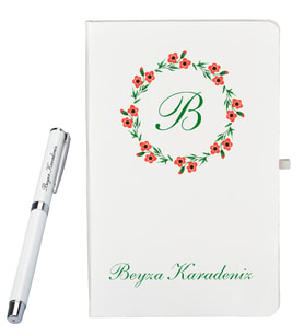 Kişiye Özel Defter Ve Kalem Set Hediye Paketinde Şık Tasarım