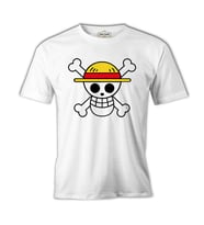 One Piece - Logo Beyaz Erkek Tshirt