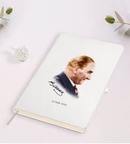 BK Gift Kişiye Özel Atatürk Temalı Beyaz Defter-11