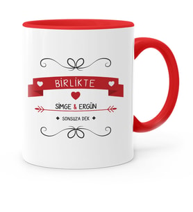 BK Gift Kişiye Özel Sevgililer Günü Temalı Kırmızı Kupa Bardak  46