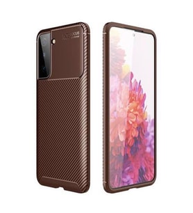 Galaxy S21 Kılıf Kamera Çıkıntılı Elde Kaymayan Ultra Koruma (Kahverengi)