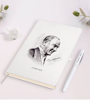 BK Gift Kişiye Özel Atatürk Temalı Beyaz Defter ve Kalem Hediye Seti-10
