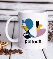 Pollock Tasarımlı Beyaz Kupa Bardak