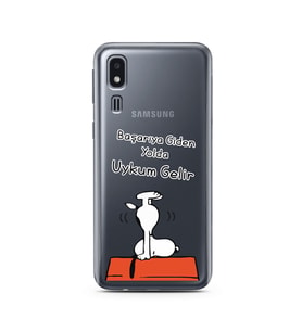 Snoopy Tasarımlı Süper Şeffaf Silikon Telefon Kılıfı Samsung A2 Core