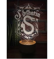 Harry Potter Slytherin Figürlü Dekoratif Hediye Led Masa Lambası 7 Işık Rengi Ahşap Taban