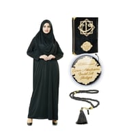 İsme Özel Anneler Günü Hediyesi Namaz Elbisesi Seti Siyah