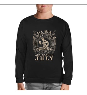 Burç Yengeç- Born in July Siyah Çocuk Sweatshirt