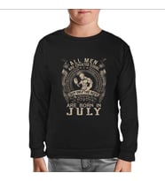 Burç Yengeç- Born in July Siyah Çocuk Sweatshirt