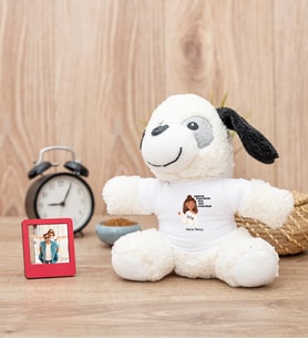 Rahatım Bozulmasın Diye Aşık Olmuyorum Peluş Köpek ve Mini Fotoğraf Çerçevesi