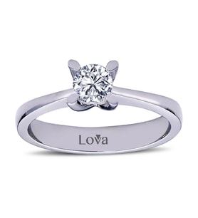 Lova F Renk 0,41 Karat Pırlanta Tektaş Yüzük - 1020056