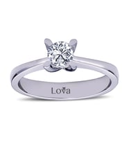 Lova F Renk 0,41 Karat Pırlanta Tektaş Yüzük - 1020056