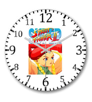 Street Fighter  Cammy Duvar Saati Bombeli Gercek Cam