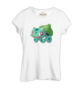 Pokemon - Bulbasaur Beyaz Kadın Tshirt