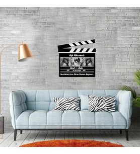 Sevgiliye Özel Ahşap Sinema Klaket Tablo