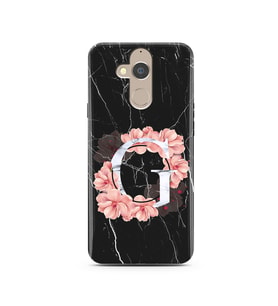 Mermer Çiçekli Harf Tasarım Süper Şeffaf Silikon Telefon Kılıfı General Mobile G