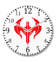 Noxus Symbol Logo 2 Duvar Saati Bombeli Gercek Cam
