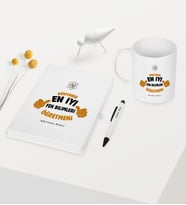 BK Gift Kişiye Özel Fen Bilimleri Öğretmeni Temalı Beyaz Defter Kalem Kupa Seti - 1