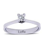 Lova G Renk 0,13 Karat Pırlanta Tektaş Yüzük - 1050001