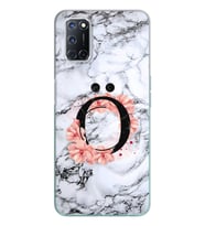 Mermer Çiçekli Harf Tasarım Süper Şeffaf Silikon Telefon Kılıfı Oppo A52-A72 Ö-H