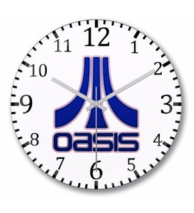 Oasis Duvar Saati Bombeli Gercek Cam