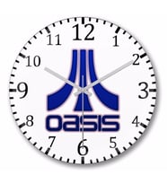 Oasis Duvar Saati Bombeli Gercek Cam