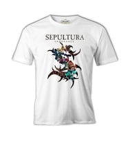Sepultura - Endurance Logo Beyaz Erkek Tshirt