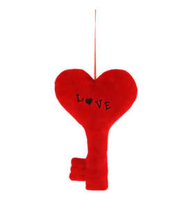 40 cm Love Yazılı Kalp Anahtar Peluş (Kırmızı)