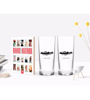 BK Gift Kişiye Özel Renkli Baskılı Şanlıurfa Tasarımlı Turistik İkili Rakı Bardağı ve Rakı Cep Kitabı Hediye Seti-2 (Model 1)
