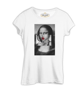 Mona Lisa - Sugar Beyaz Kadın Tshirt