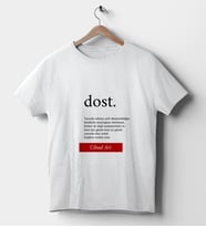 Dost Temalı İsimli Beyaz Tişört