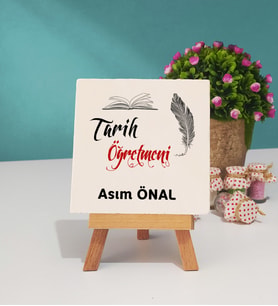 Tarih Öğretmeni Dekoratif Taş Baskı