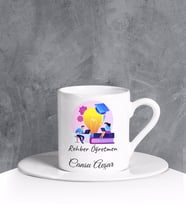 Kişiye Özel Rehber Öğretmen Türk Kahvesi Fincanı 90692 (STD)