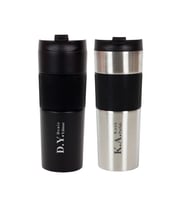 İsme Özel French Press Çelik Termos 450 ML - Harfli İsim (Siyah)