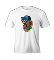 Cat Headphone Müzik Beyaz Erkek Tshirt