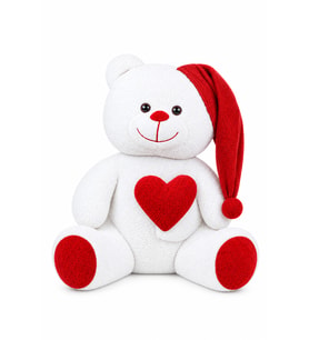 Sevgili Uykucu 80 cm  Kırmızı Yastıklı Peluş Ayıcık (%100 Yerli) (Kırmızı)