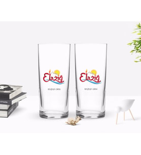 BK Gift Kişiye Özel Renkli Baskılı Elazığ Tasarımlı Turistik İkili Rakı Bardağı Seti-1 (Beyaz)