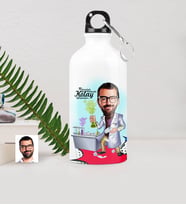 BK Gift Kişiye Özel Bay Kimya Mühendisi Karikatürlü Metal Suluk 500 Ml 1