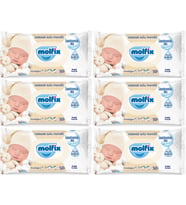 Molfix Islak Havlu Mendil İzotonik Yeni Doğan 6 Lı Set 50 Yaprak Pamuklu Plastik Kapaklı